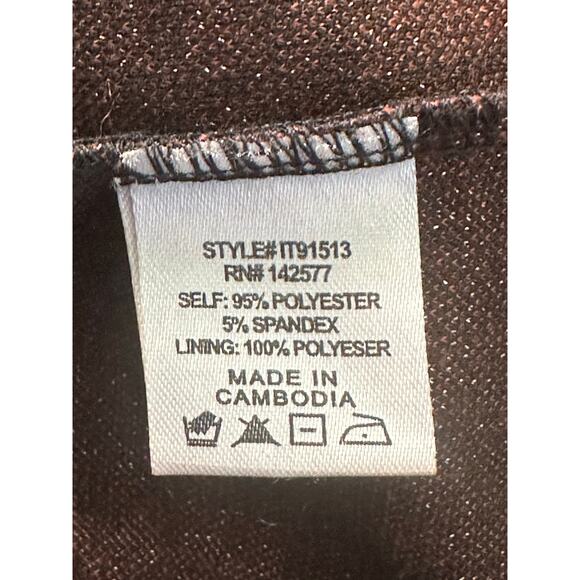 IRIS brown plaid puff short sleeves top size Medium - Picture 4 of 8